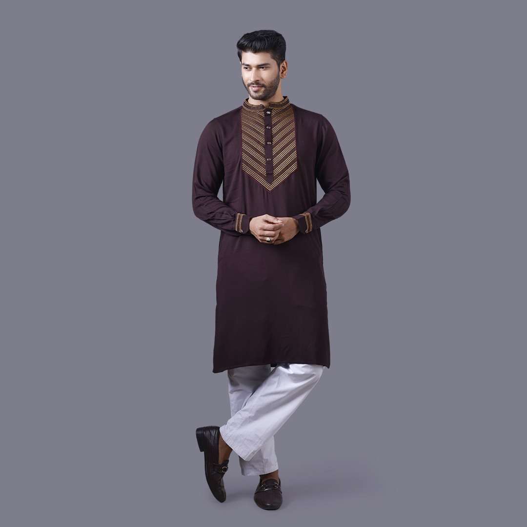Luxury Embroidered Eid Panjabi - Elegant & Stylish 4