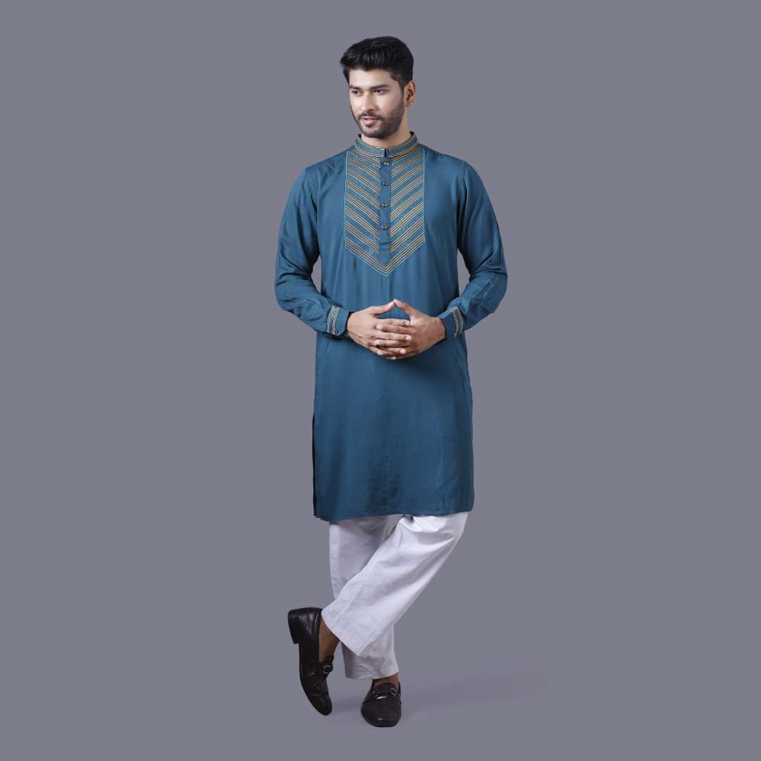 Luxury Cotton Eid Panjabi - Elegant & Stylish 4