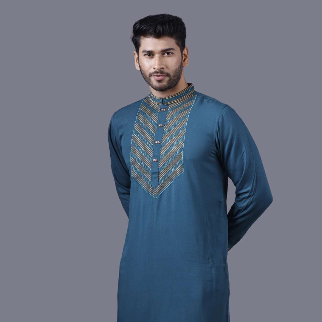 Luxury Cotton Eid Panjabi - Elegant & Stylish 3