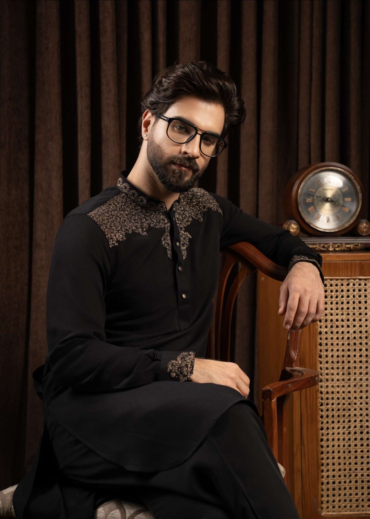 Men’s Signature Kabli Set- BLACK 3