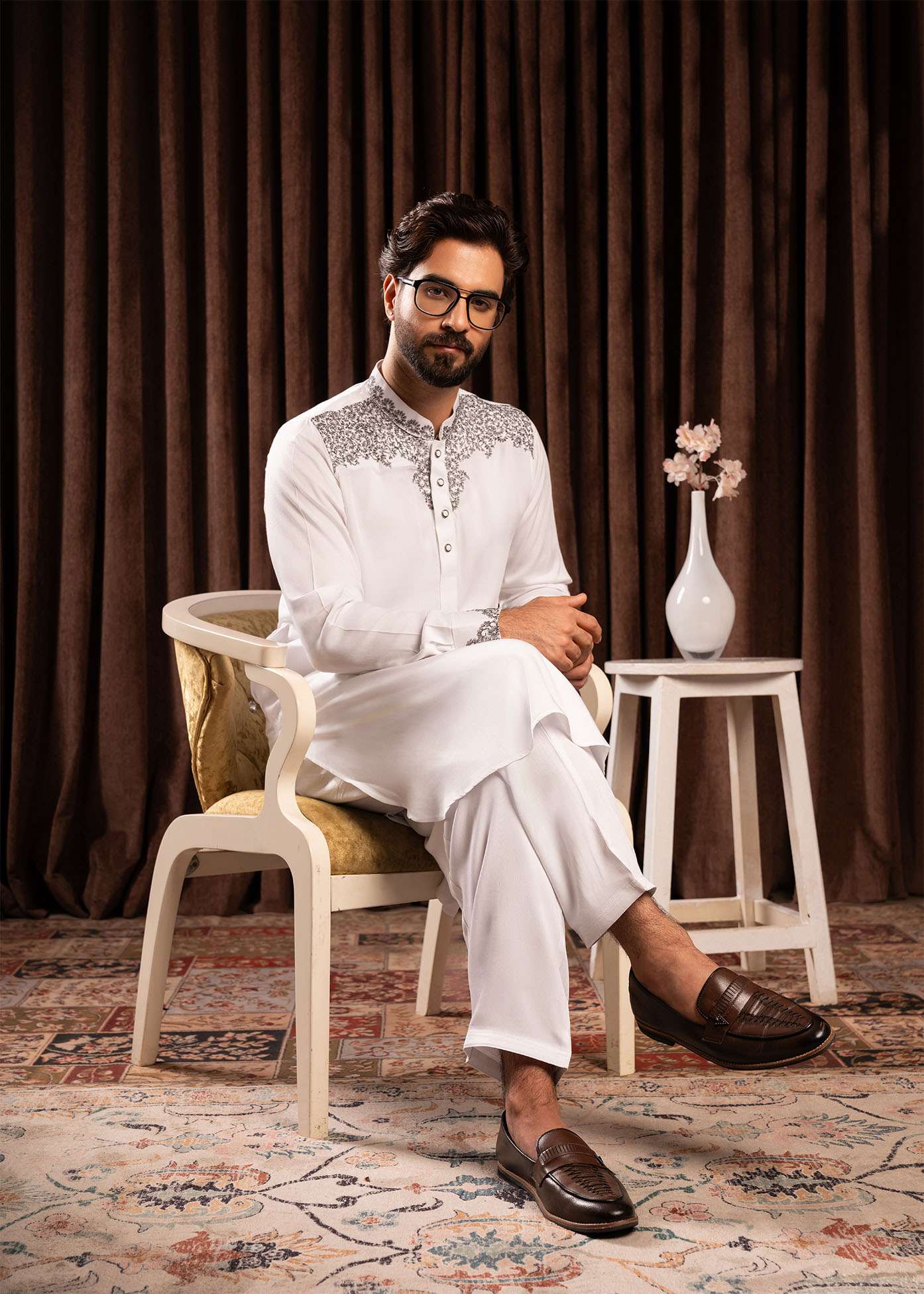 Men’s Signature Kabli Set- WHITE 7